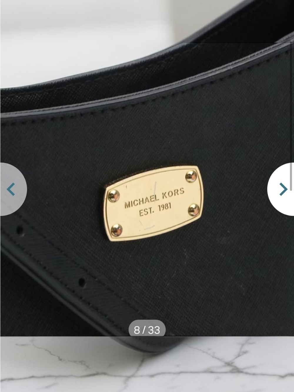 Michael Kors Black Jet Set Crossbody Bag Saffiano Leather Gold Hardware - Picture 3 of 6